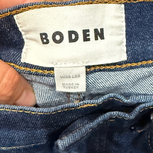 Boden High Rise Wide Crop‎ Jeans Indigo Rinse Sz 28 Fall Staple Trendy Timeless - Picture 2 of 11